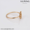 14855 Fashionable girl's jewelry China factory director Korean style circle shape gemstone gold ring